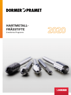 HM- Frässtifte 2020 Dormer Pramet - Boie GmbH