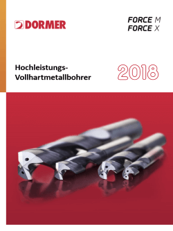 VHM Bohrer Force M 2018 Dormer Pramet - Boie GmbH